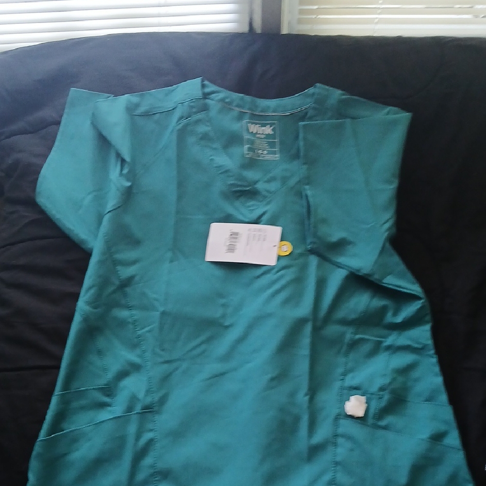 Wink Aqua V-Neck Scrub Top